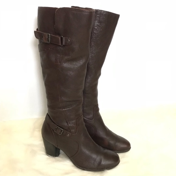 boc Shoes - B.o.c. tall Leather Boots Size 9 Dark Brown